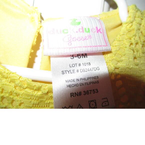 Duck Duck Goose Yellow Dress with flower waist - Picture 3 of 3